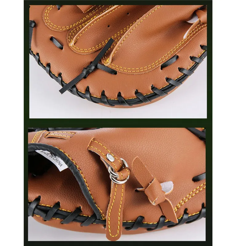 Baseball Glove PVC Catcher Baseball Training Glove for Adult Youth Kids Softball Practice Team Game Outdoor Sport