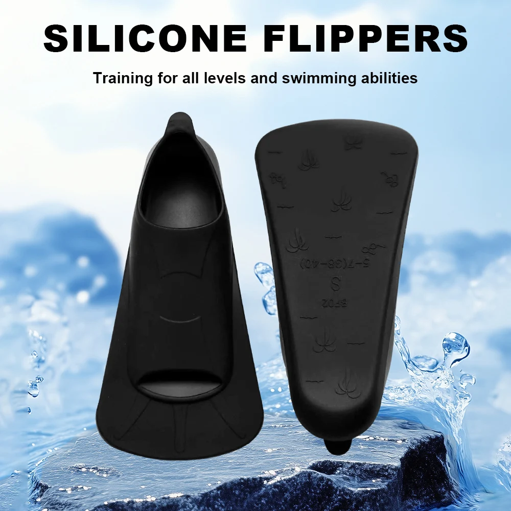 Scarpe da rana corte per adulti Nuova pinna da nuoto in silicone Allenamento professionale Immersioni Palmate Forniture per immersioni Pinne da nuoto Propulsione