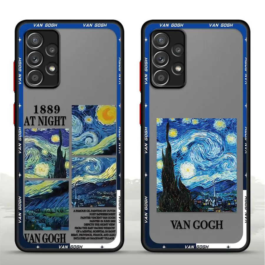Van Gogh Ölgemälde Handyhülle für Samsung Galaxy A73 A33 A35 A54 A34 A36 A52S A72 A16 A15 A17 A52 A56 A55 A14 A23 A53