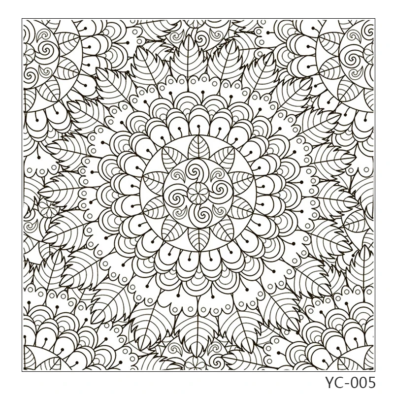 Mandala | Kwiaty i rośliny tupot wyczyść znaczki dla DIY Scrapbooking dekoracyjne tworzenie kartek Craft zabawa materiały dekoracyjne 10*10cm