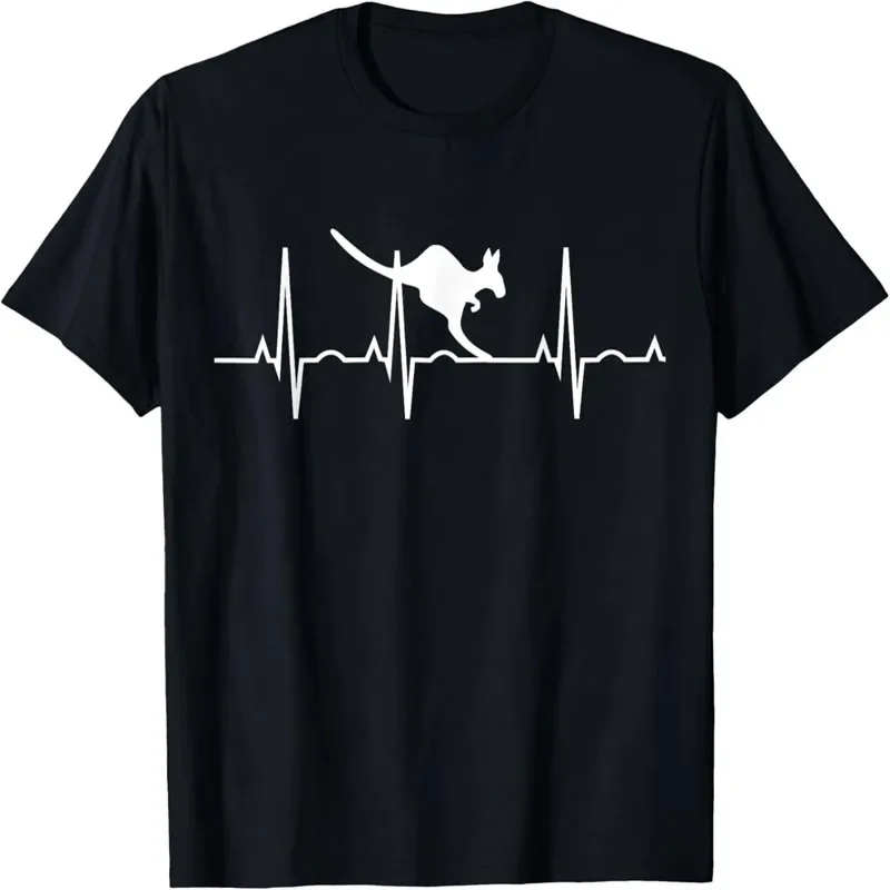 Australia Kangaroo Koala Pattern Print T-shirts for Women Summer Funny Casual Fashion Tops Comfort Crew Neck Short Sleeve Tees