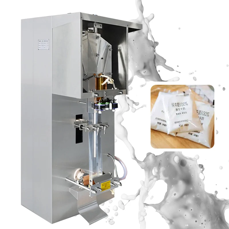 Automatic 3 Side Pure Liquid Milk Packing Machine Shower Gel filling sealing machines Sesame Paste Packaging Machine