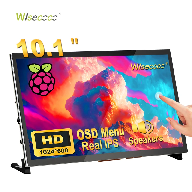 5 7 10.1 Inch 1024*600 HD Ips Panel Lcd Touch Screen Display Capacitive Touch Monitor for Raspberry Pi 3/4