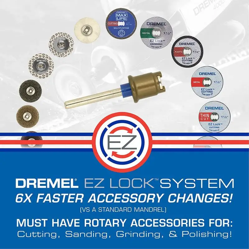 Imagem -06 - Dremel ez Lock Starter Kit 11 Polegadas de Diâmetro Pcs Fibra de Vidro Reforçada Discos de Corte Ez402 Ferramenta Rotativa Disco de Corte