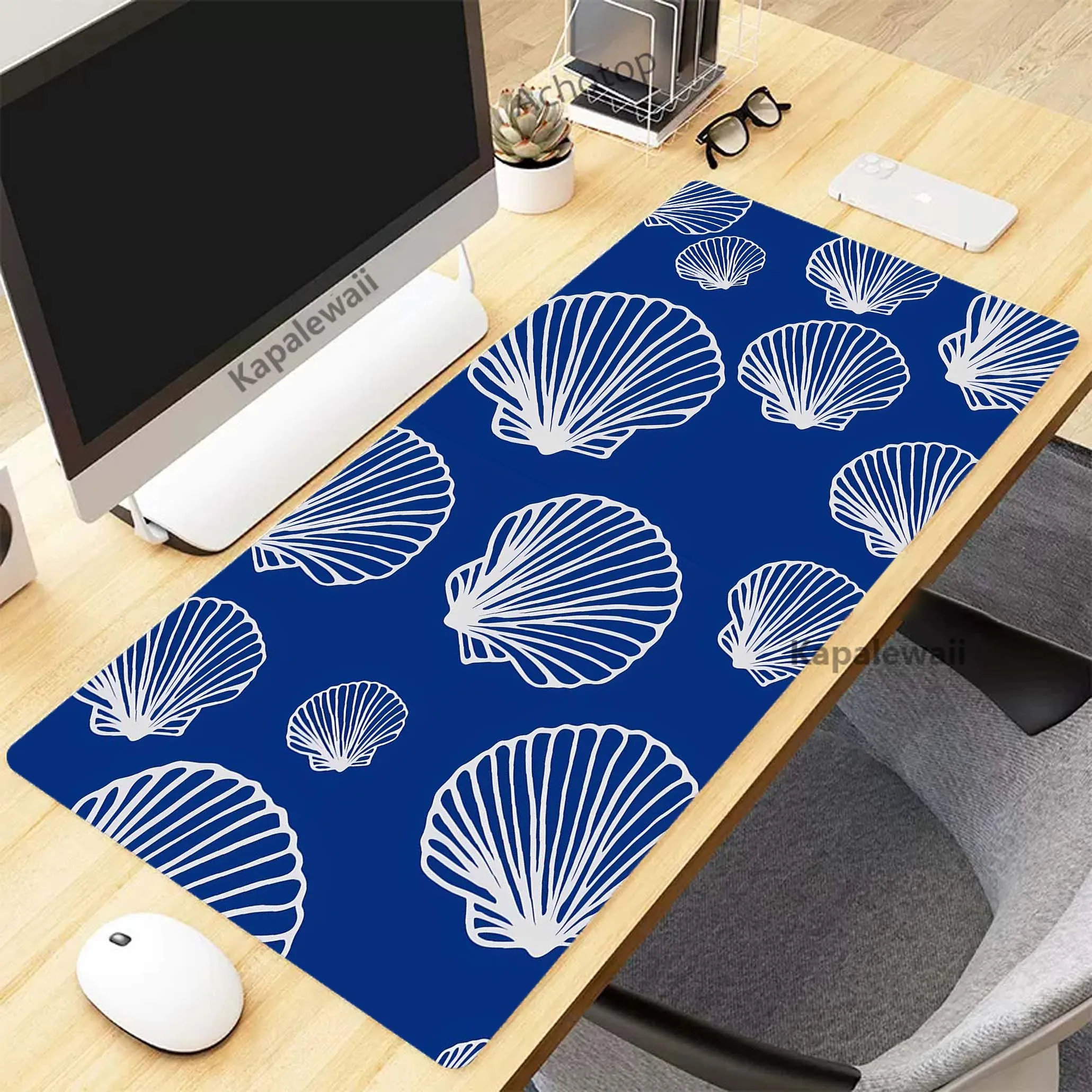 

Cartoon Sea Fresh Blue Mousepad Gamer Mouse Pad Gaming Desk Mat Alfombrillas de ratón Mouse Mat Keyboard Pads 100x50cm XXL