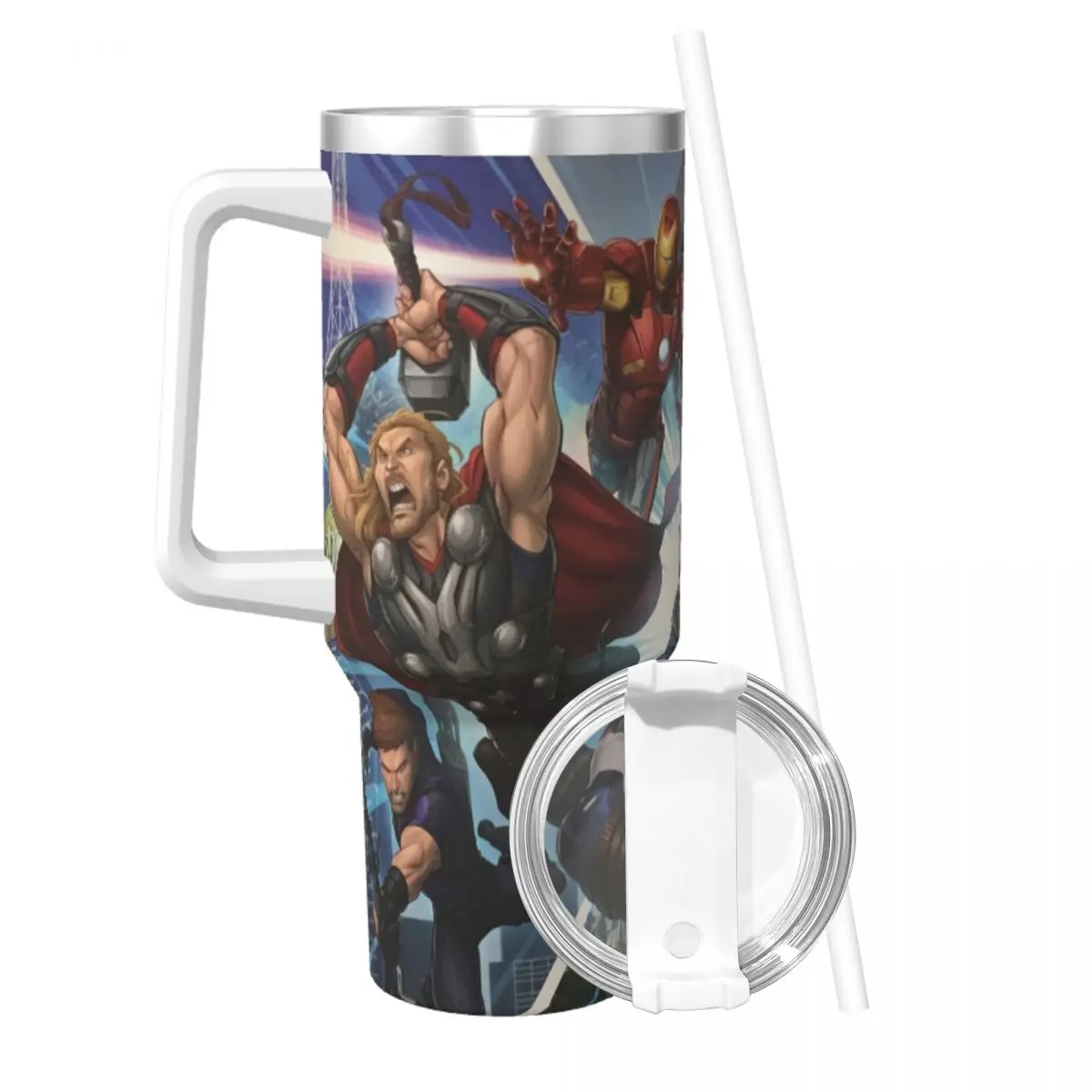 Marvel Avengers Tumbler Hot Drinks Water Bottle Heat Preservation Stainless Steel Thermal Mug Custom Travel Mugs Cup