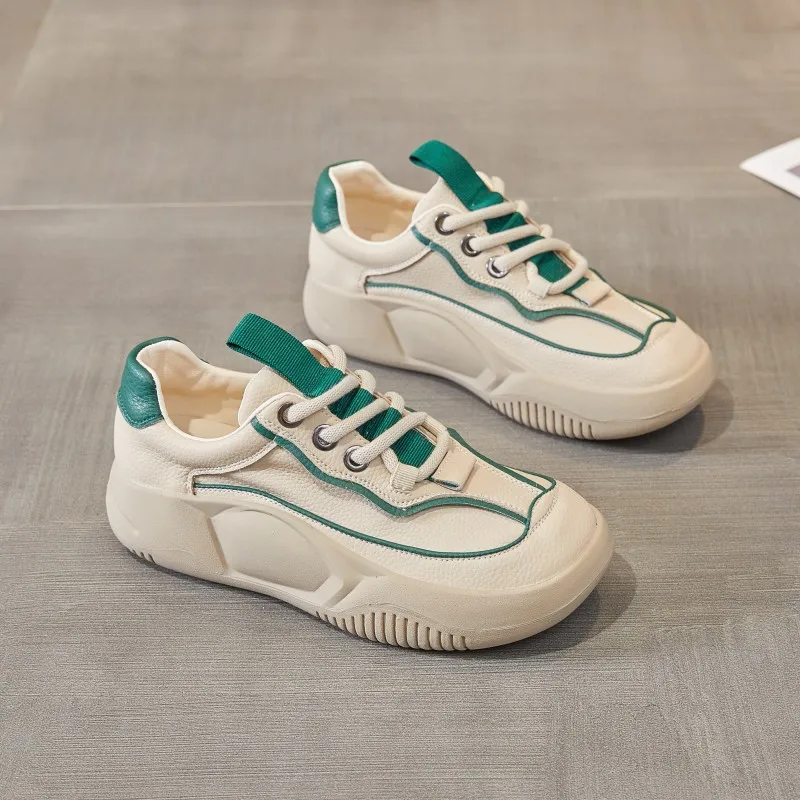 รองเท้ากีฬาพื้นเดี่ยวของผู้หญิงรองเท้าคุณพ่อระบายอากาศได้ดีรองเท้าหลากหลายใหม่เบาพื้นรองเท้าหนาเหมาะกับฤดูใบไม้ร่วง