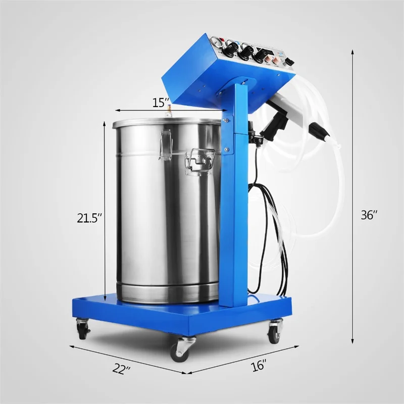 50W 45L Spuitpistool Verf Poedercoating Poedercoating Pistool Machine WX-958 Elektrostatische Spray Poedercoating Machine