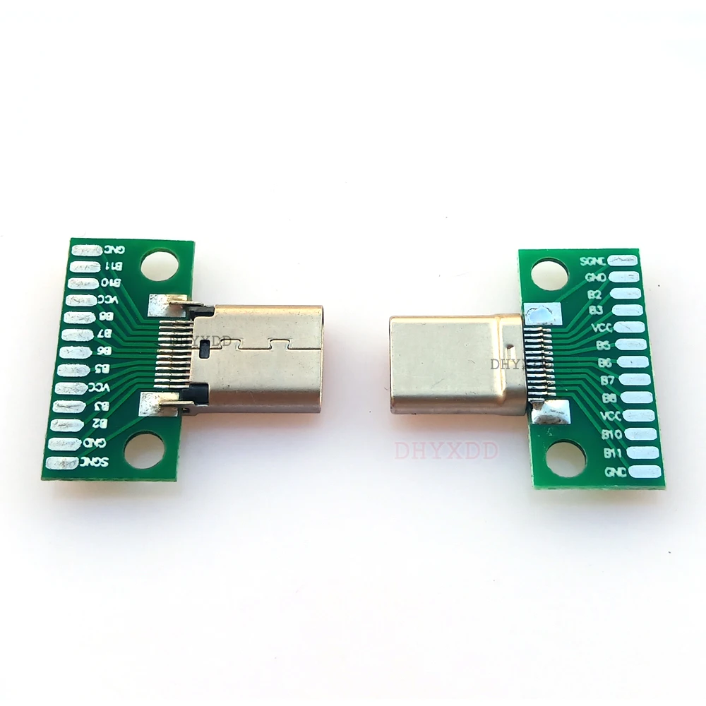 USB 3.1 Type-C Connector Male Female Type c Test PCB Board Universal Board with USB3.1 24P Port Test Board Socket Connector