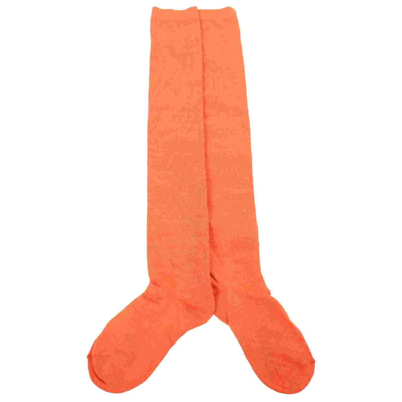 1 Pair Women Over Knee Socks Thigh High Socks Decorative Thigh High Stockings over the knee socks orange stockings