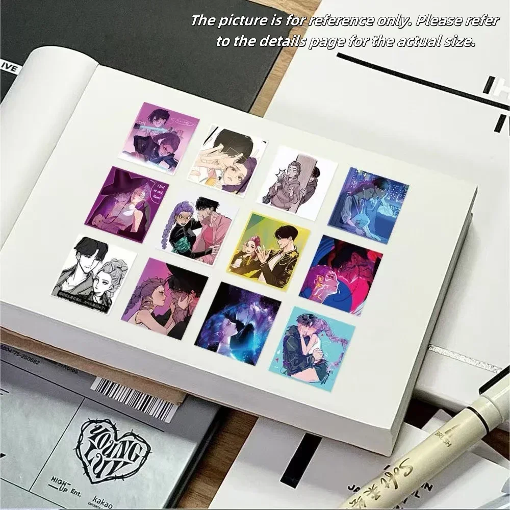 50-500 pçs novo anime kpop demônio caçadores adesivos diy scrapbooking telefone bagagem skate decalque à prova dwaterproof água kawaii