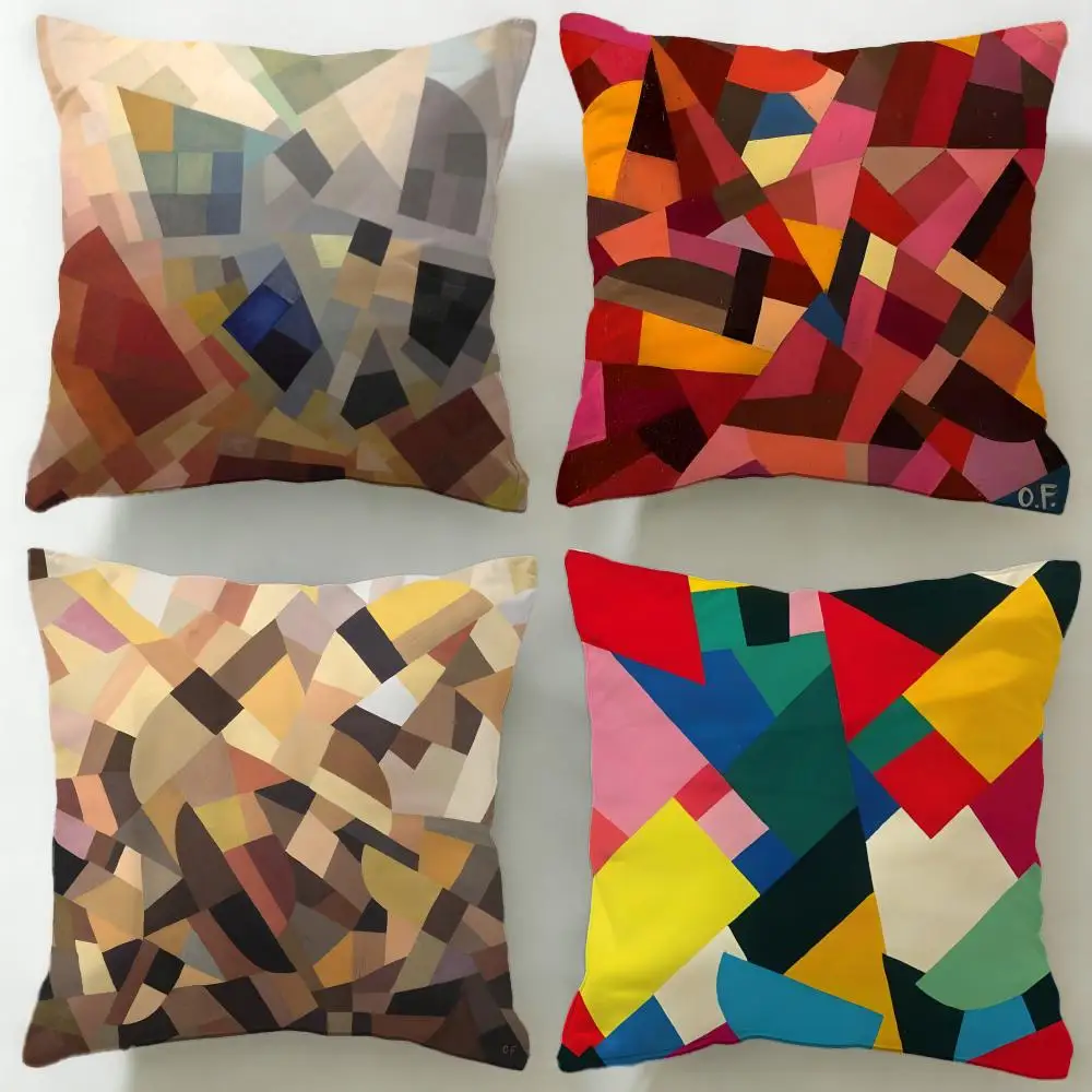 classic artist Otto Freundlich Cushion Cover Soft & Easy-Wash Pillow Case – Versatile for Couch, Bed, Travel and Office