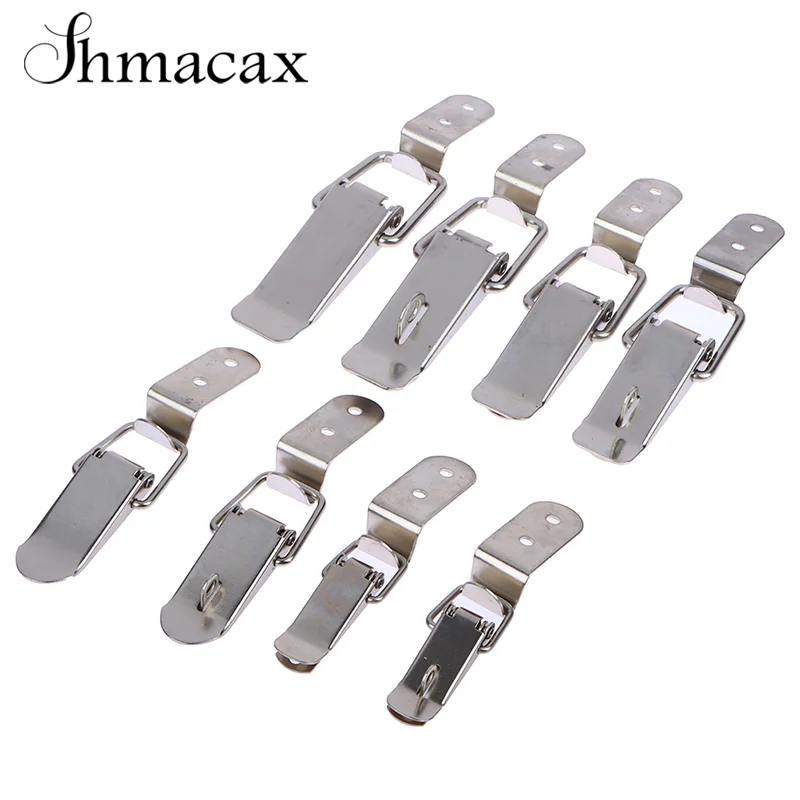 90 Degrees Duck-mouth Buckle Hook Lock  Draw Toggle Latch Clamp Clip Silver Hasp Latch Catch Clasp