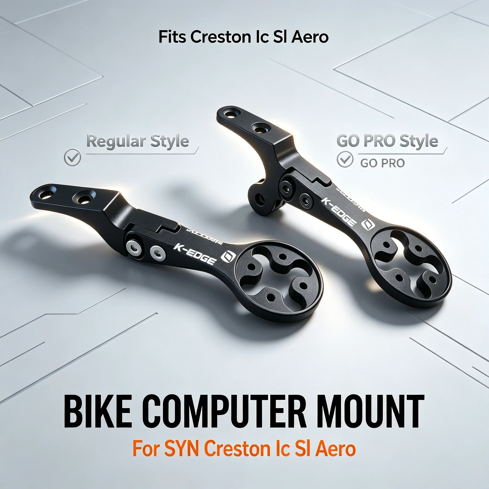 Uchwyt na komputer rowerowy Syn IC Aero Front, mocowanie Gopro, wskaźnik prędkości, GPS/Garmin/Bryton/Wahoo, wkładki pasujące do Creston Ic Sl Aero Cockpit