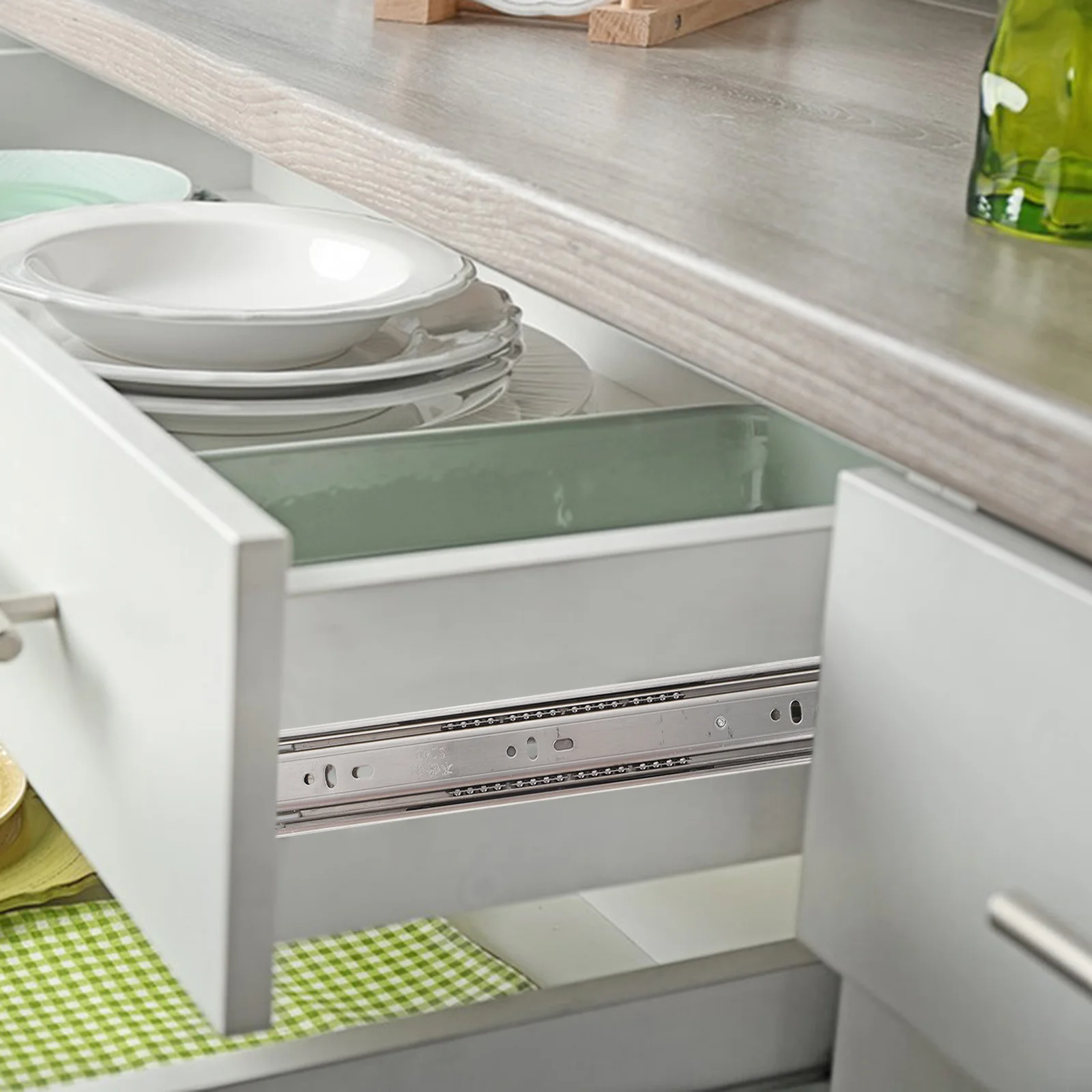 

12 Inch Stainless Steel Drawer Slides Full Extension Ball Bearing Cabinet Drawer Guides For Furniture Replacement Parts