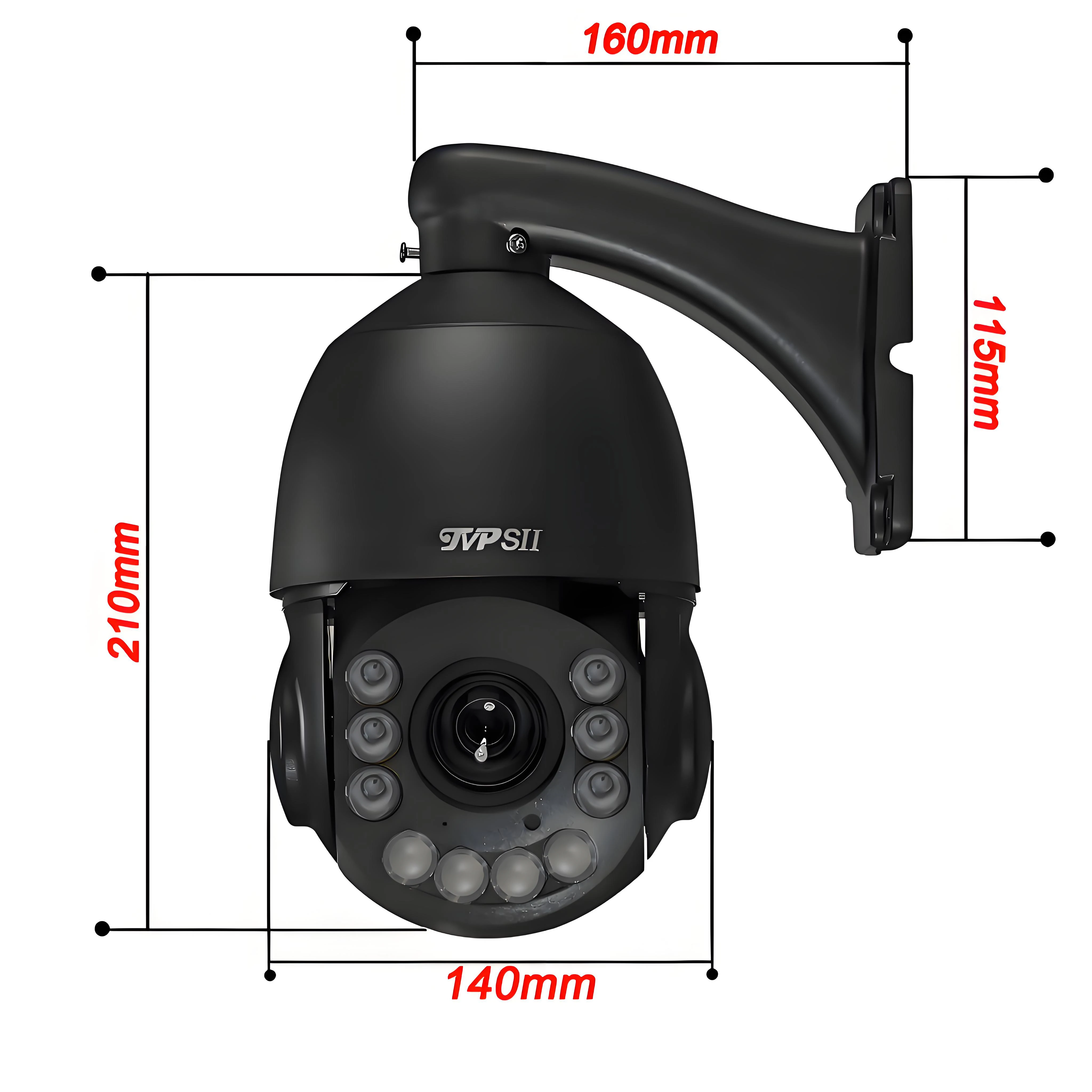Max.512G Laser Infrarood Metaal Auto Tracking 4K 8MP 54X Optische Zoom 360 °   Audio ONVIF POE PTZ Speed Dome Surveillance IP-camera