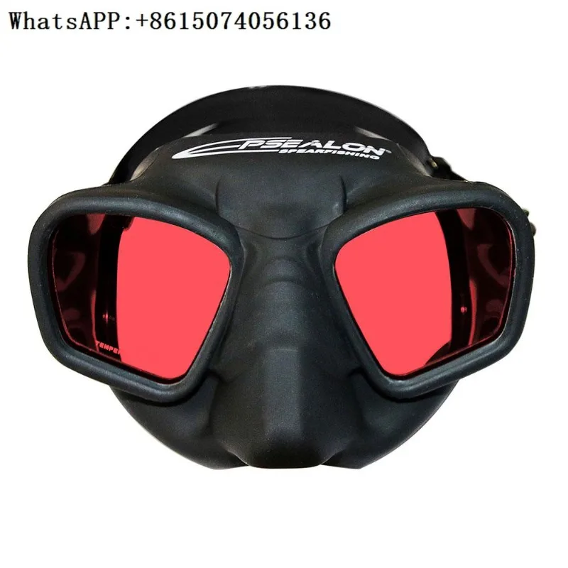 French eps sea wolf red filter free diving mirror low volume fishing and hunting snorkeling lung diving mirror