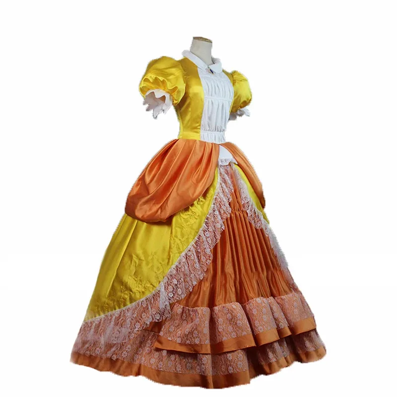 Vestido de princesa Margarita Peach Sister, disfraz de Cosplay para mujeres adultas, disfraz de Halloween