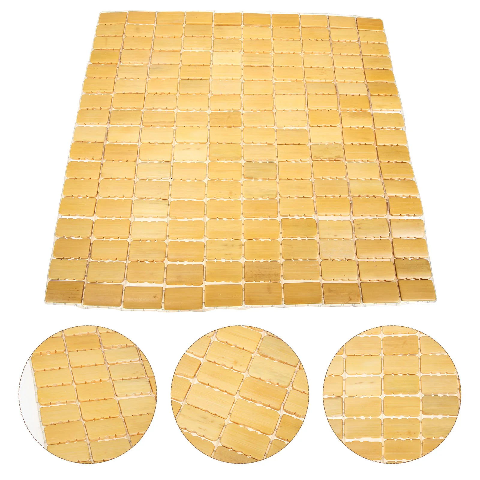 

Anti-Skid Floor Bamboo Woven Rug For Bathroom Bedroom Playroom Nursery Non- Mat Wood Bath Mat