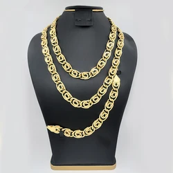 Dubai Jewelry Set 60CM 45CM Necklace African Big Size Bracelet 14MM Width Jewellery Luxury Wedding Gift Trendy Party Engagement