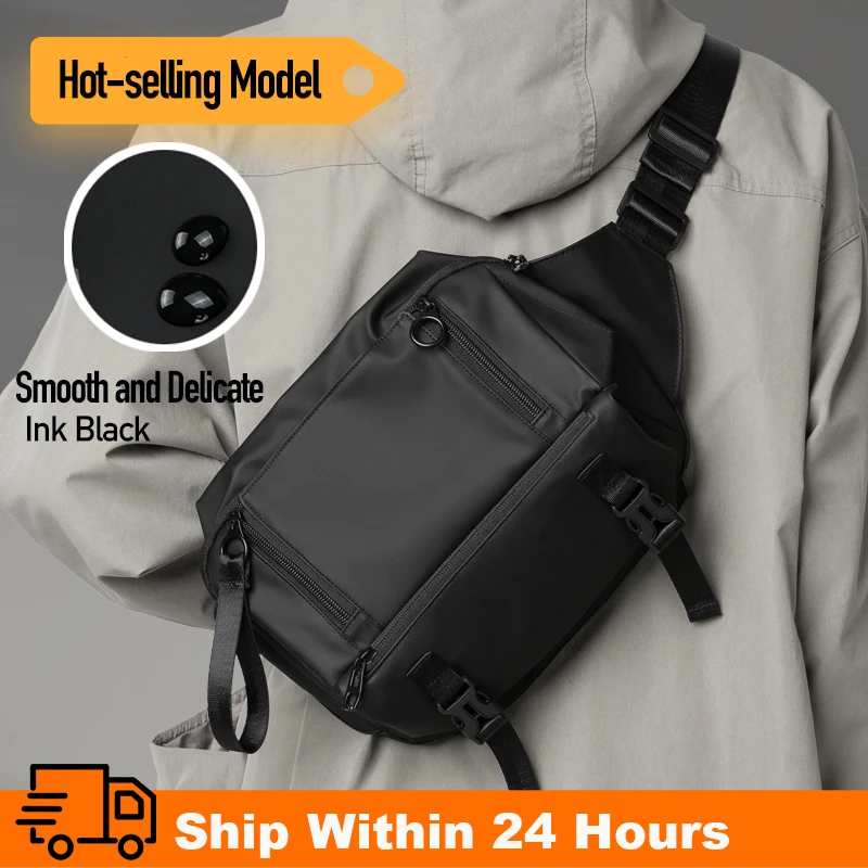 

Male Sling Bag Waterproof, Brand L&M Men's Shoulder Bags For Tablet, Large Capacity Chest Packet, Fashion Style Cross Backpack