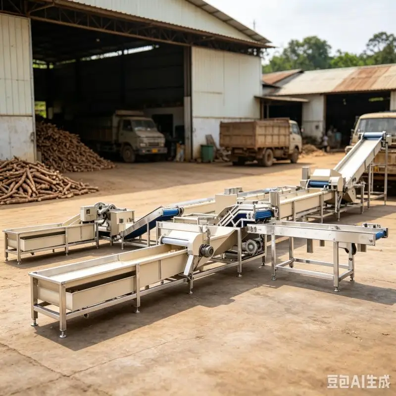Customized Cassava Processing Line Industrial Cassava Flour Machine Automatic Starch Production Equipment High Efficiency