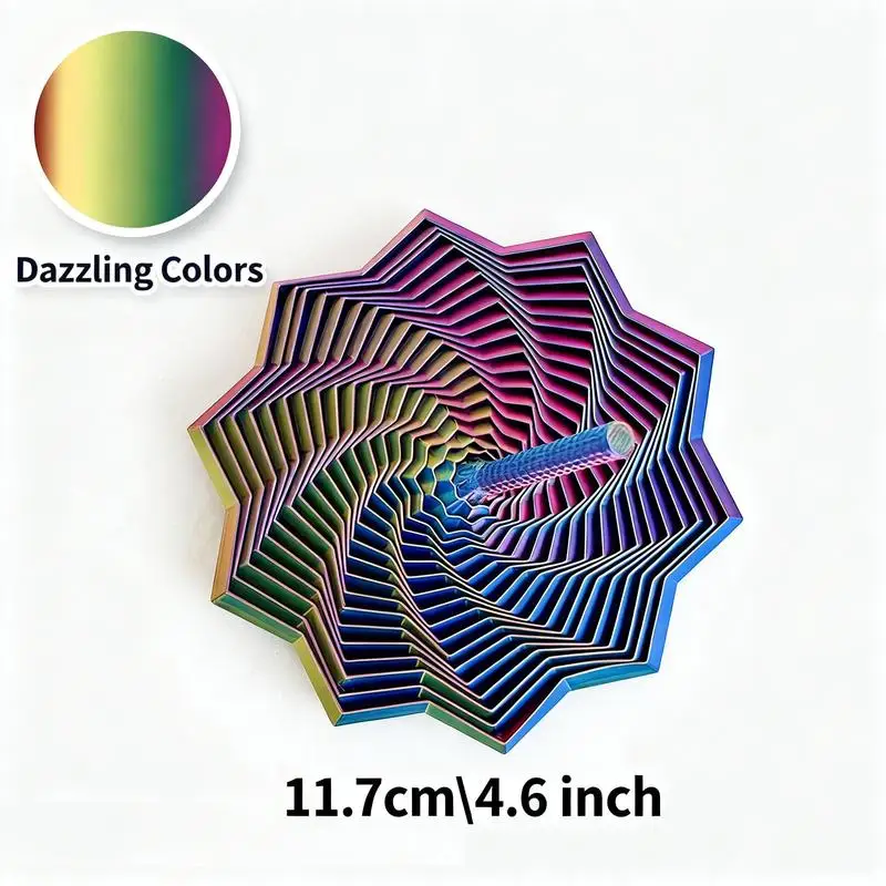 3D Expanding Sensory Fidget Star, New Stress Relief Sensory Spinning Spiral with Handle, Features Hypnotic Visual Fidget Toy