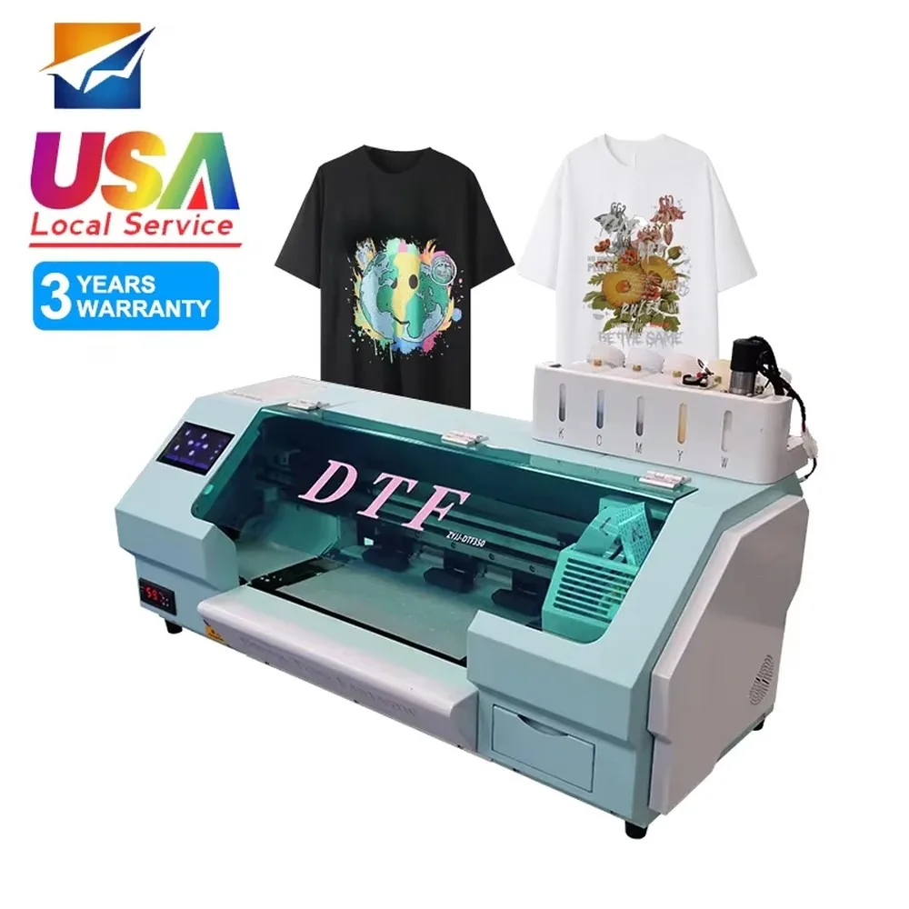 30cm DTF Printer XP600 System Ready to Ship for Custom T-Shirt Transfer High Volume Printing Machine