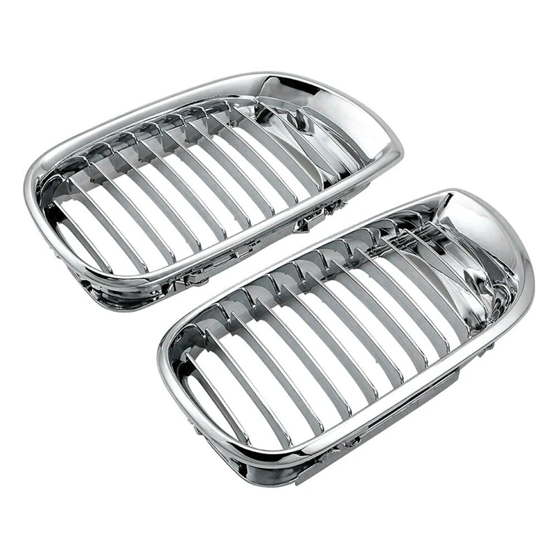 Automobile Forward Air Grille Chrome Ghost Mask Suitable For BMW E46 4-Door 2002-2005 51137030545 51137030546 Replacement