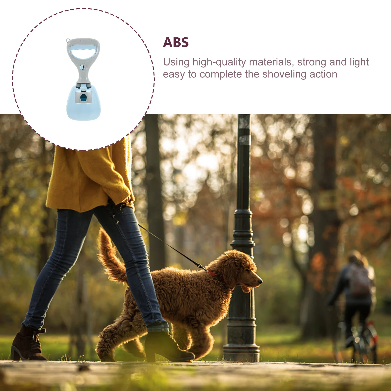 

Pet Pooper Scooper Dog Waste Pick Up Tool with Ergonomic Handle for Easy Cleaning on Grass Concrete Gravel Outdoor Pet Litter