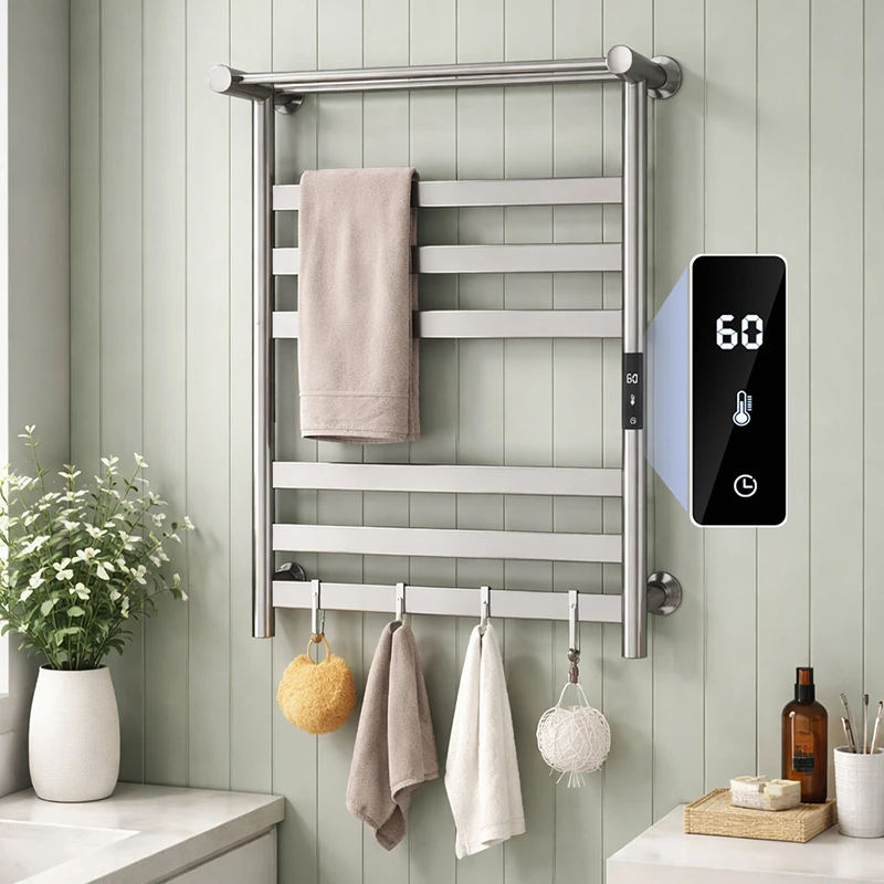 Electric  Warmer Stainless Steel Heated  Rail Manufacturer Bathroom Towel Heating Rack