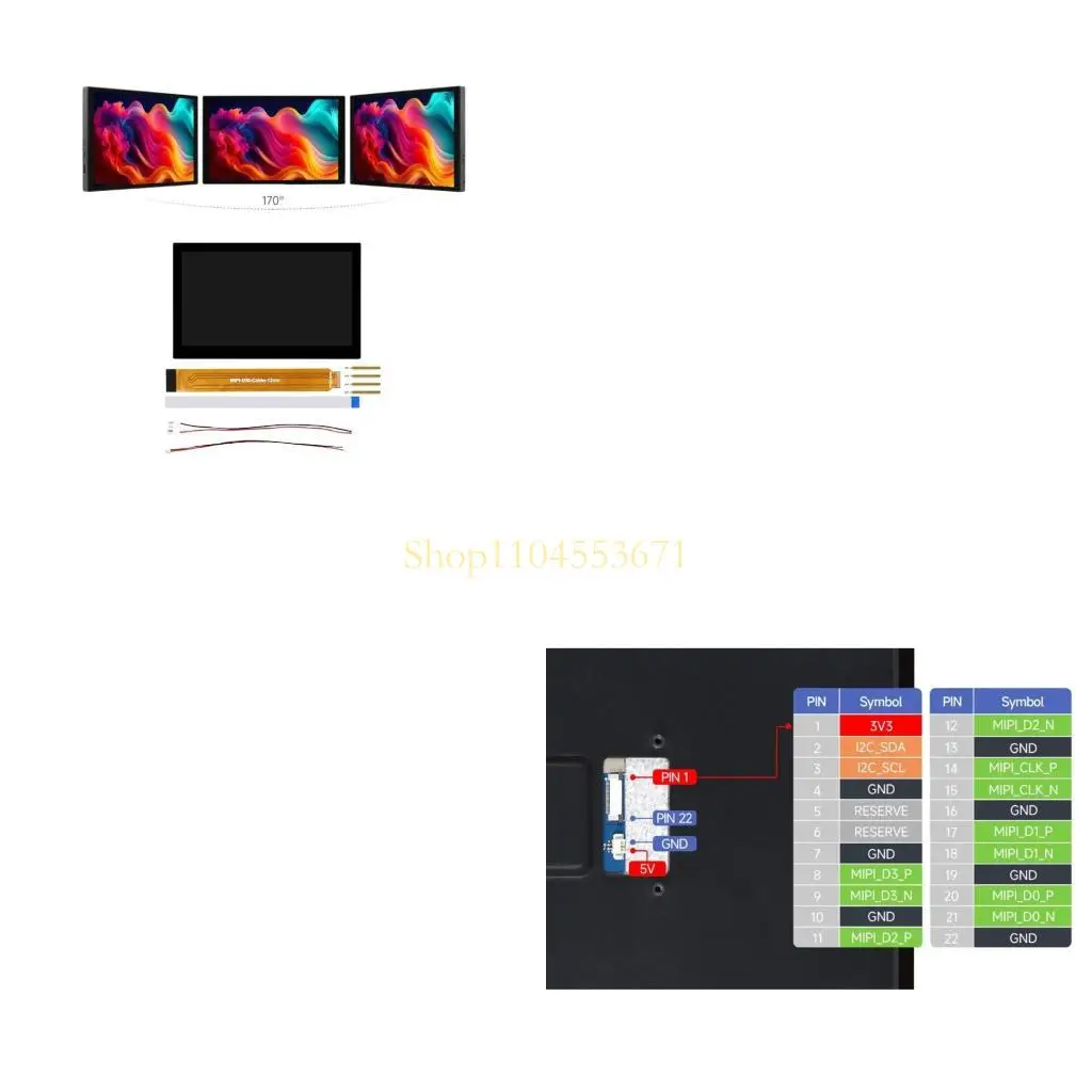 Best Seller 10.1inch MIPI LCD Display Development Board Microcontroller 720x1280 Capacitive Programmable Development Module