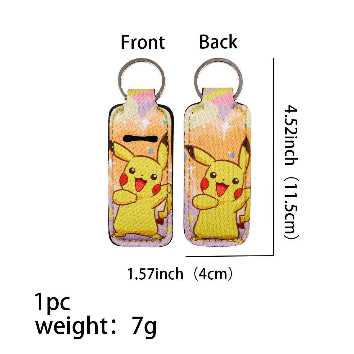 เกมอะนิเมะญี่ปุ่น Monster คลิปบนลิปสติกผู้ถือพวงกุญแจผู้หญิงพวงกุญแจอินเทรนด์ Lip Balm กระเป๋า Charms อุปกรณ์เสริม