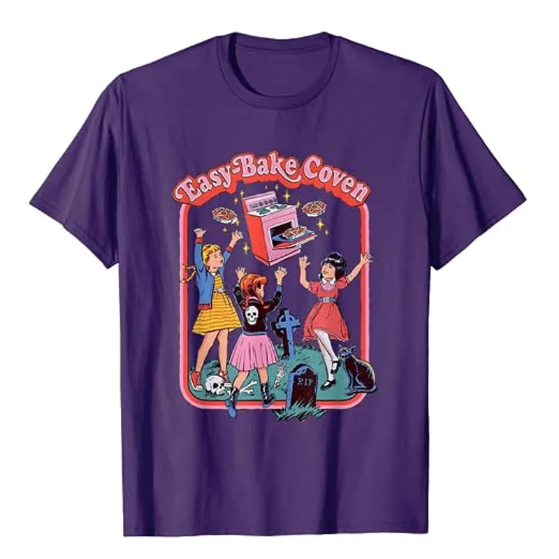 Easy Bake Coven Retro Halloween 90s T-Shirt Gifts Bakers Graphic Tee Tops Baking Cakes, Cookies, Pastries Costume Holiday Outfit