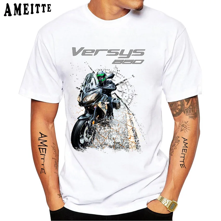 Versys 1000 850 Motorcycle RiderT-Shirt New Men Short Sleeve Boy Mountain GS Adventure Sport Tshirts Casual White Riding Tees