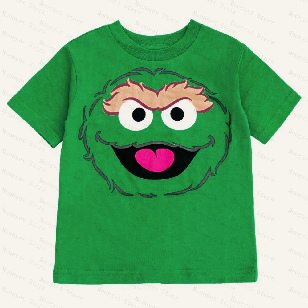 Sesame Street Toddler Boy Girl T-Shirts Elmo Oscar Big Bird Cookie Monster Cute Cartoon Character Men's Shirts Woman t-shirts