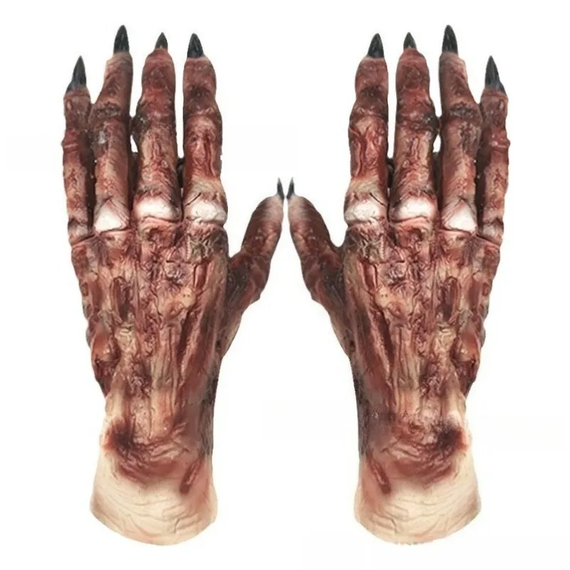 Halloween Mummy Mummy Latex Gloves Child Costume Props Simulation Horror Costume 2025 New Trend Gloves Cosplay