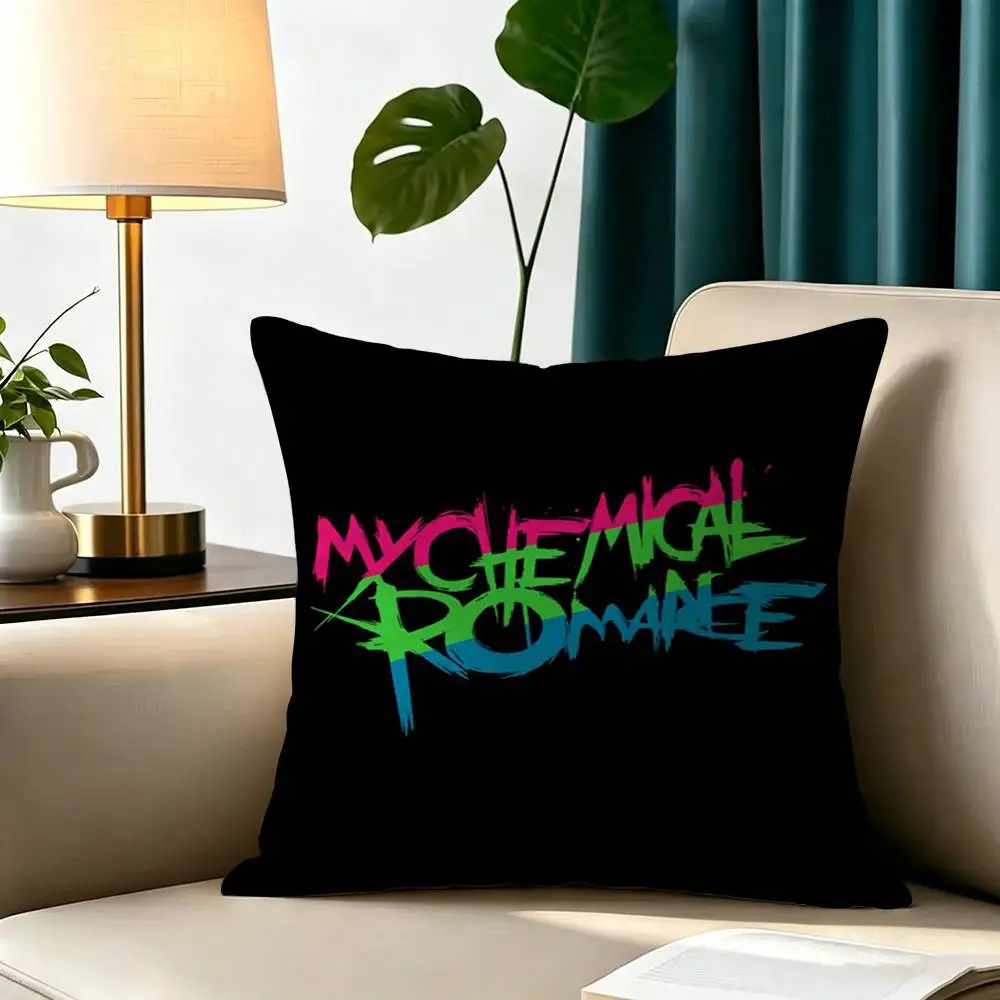 Popular Rock Music Band My Chemical Romance  Square Double-Sided printed Pillow Case Bedroom Bedside Pillow Sofa Cushion Cover