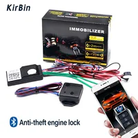 Alarma Universal para coche, 2,4 GHz, RFID, bloqueo de motor antirrobo, inmovilizador de coche, dispositivo de corte de circuito antisecuestro, llave de aplicación inteligente