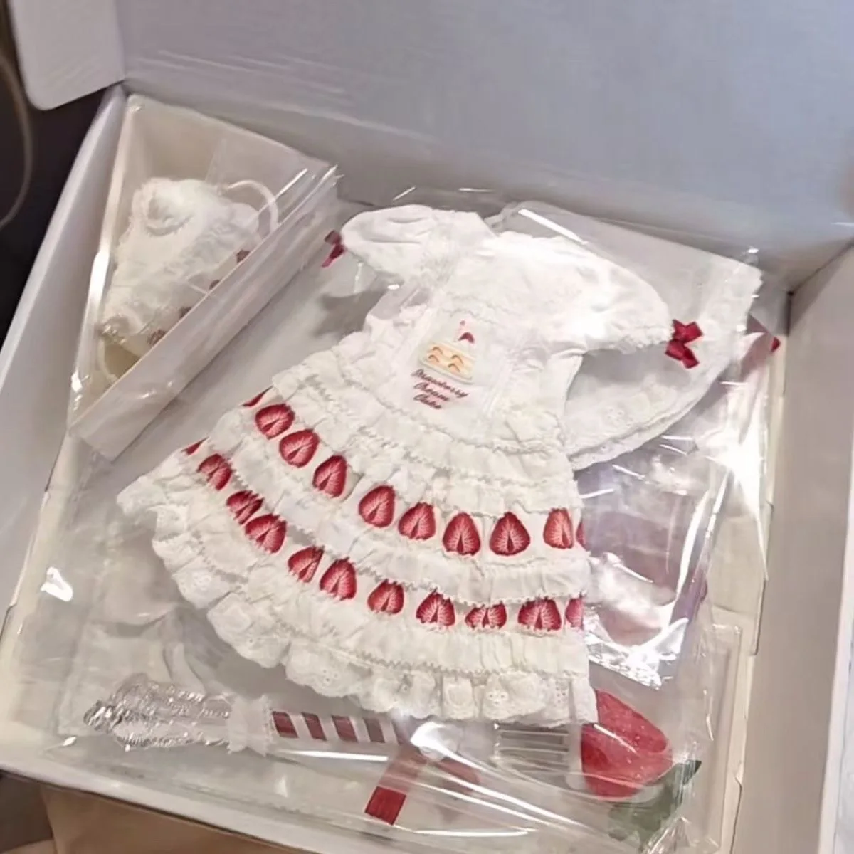 

（customization 30day）BJD doll clothes suitable for 1/4 azone size white set clothes set doll accessories (3 points)