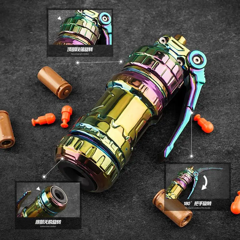 Metal Agent Grenade EDC Decompression Toy Fingertip Gyro Finger Pop Coin Push Card Decompression Play Small Objects