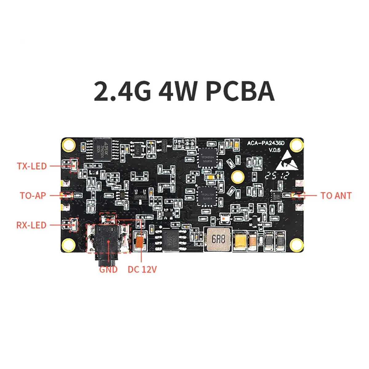 

Усилитель Wi-Fi сигнала 2,4 ГГц 4 Вт, беспроводной широкополосный усилитель, модуль питания для роутера, модуль ZigBee для радиоуправляемых дронов