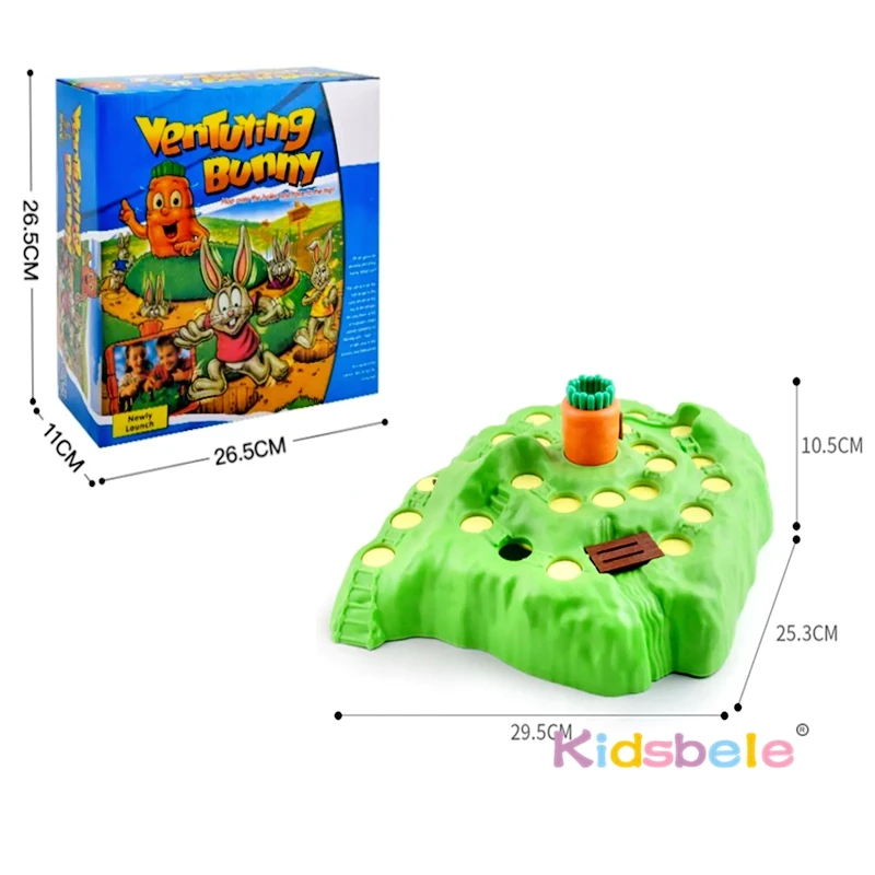 Bunny Rabbit Competitive Trap Race Game Early Educational Interactive Party Toy Funny Puzzle Board Desktop Game For Parent-Child