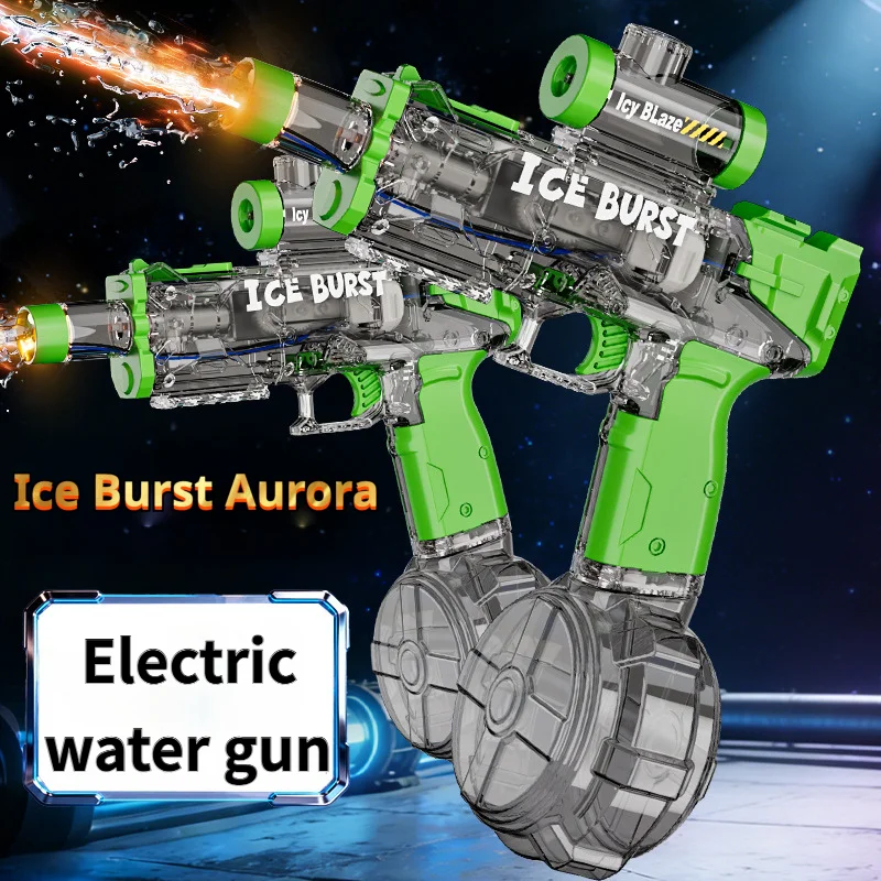 

Новый электрический водяной пистолет Ice Explosion Aurora со светом, мощный, с непрерывным высоким давлением, для игр на открытом воздухе, в бассейне, в саду, для сражений.