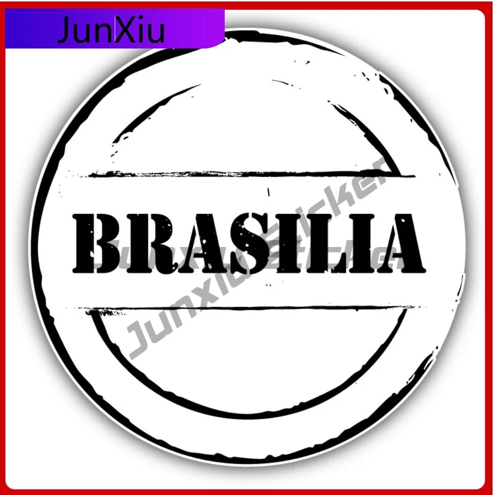 

Креативные наклейки-стикеры Brasilia для путешествий, автомобильные наклейки на бампер, в стиле аниме, для автомобилей, аксессуары для авто, защита от царапин