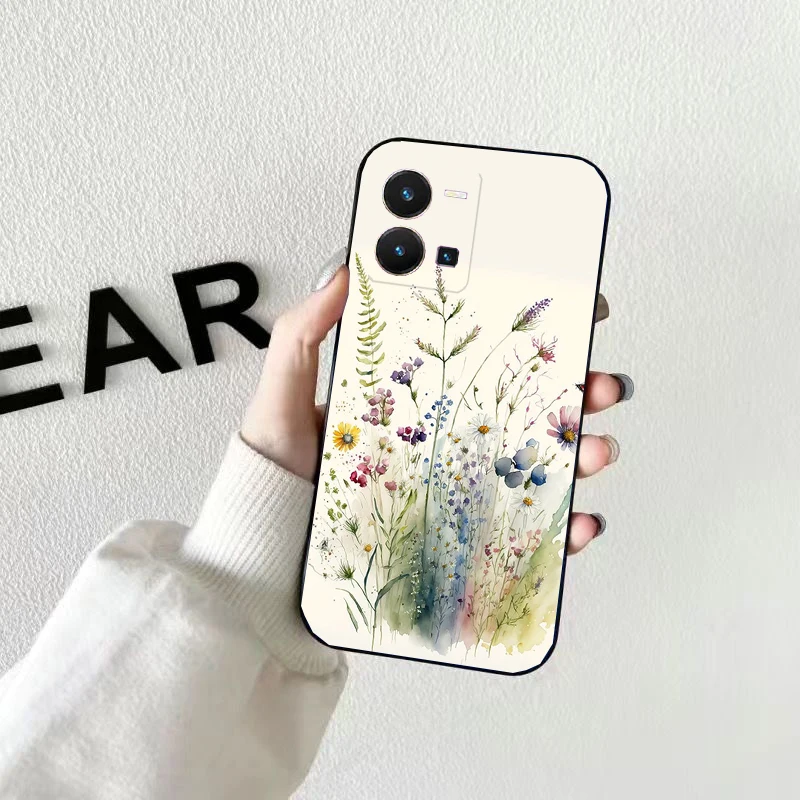 Wildflowers Phone Case For VIVO Y53S Y33S Y01 Y22S Y31 Y21 Y70 Y21S Y72 V21 V2023 V21E V20 SE iQOO Z8x X100 Pro