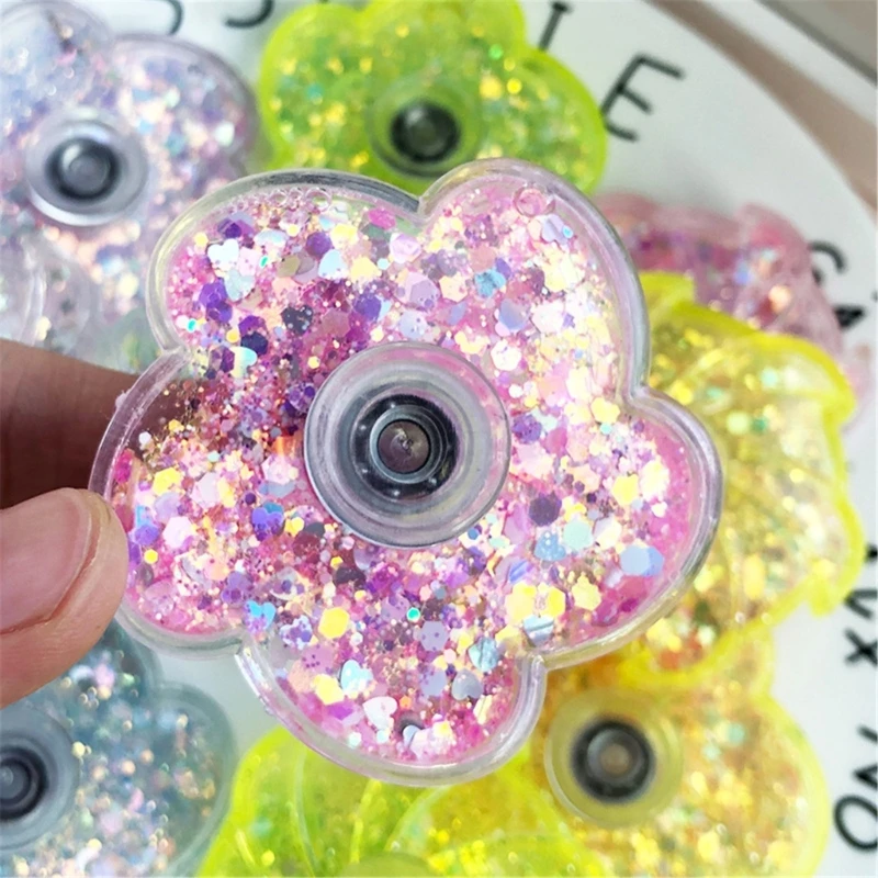 Glitter Finger Spinner Set Sensory Tool Moving Sequins Gadget Colorful Decors