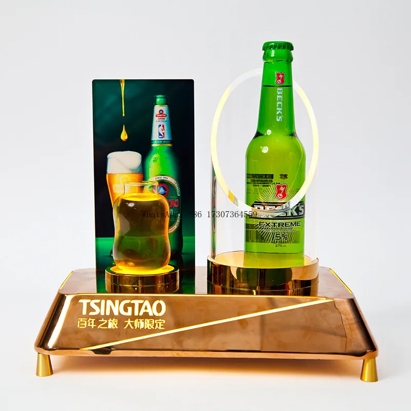 

Acrylic beer stand cocktail rack, creative luminous table beer rack display wine rack wine supplies