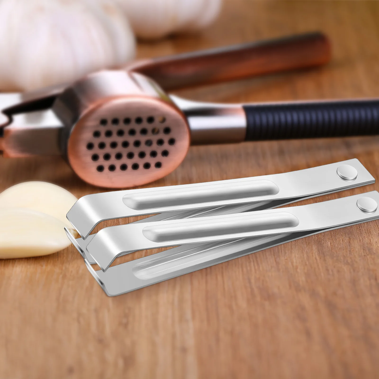 

6Pcs Stainless Steel Garlic Peeler Skin Remover Easy Peel Design Kitchen Tool Garlic Peeler Metal Manual Peeling Tool