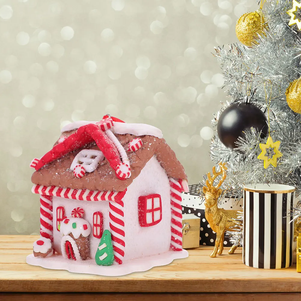 

2Pcs Small House Hangings Festive Christmas Ornaments PVC Lightweight Decor for Fireplace Window Tree Holiday Charm Accessory